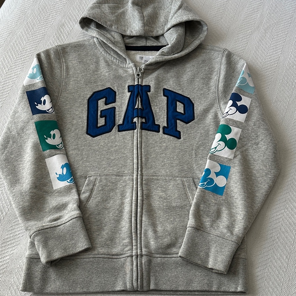 GAP/DISNEY Kids Gray Hoodie with Blue and Green Details